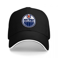 Edmonton Oilers Logo Baseball Cap Black Adjustable Hat NHL Team Design Classic Style Sports Headwear