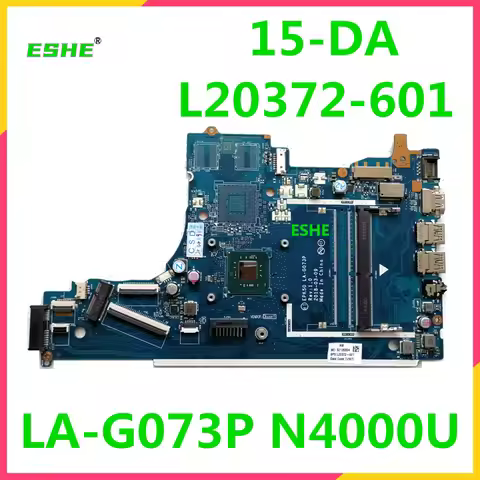 EPK50 LA-G073P For HP 15-DA 15T-DA Laptop Motherboard With N4000U N5000U L20372-601 L20372-001 L2037