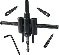 1-3/16" to 4-3/4" Adjustable Hole Saw， Heavy Duty Adjustable Circle Cutter Drill Bit Tool Saw Round 
