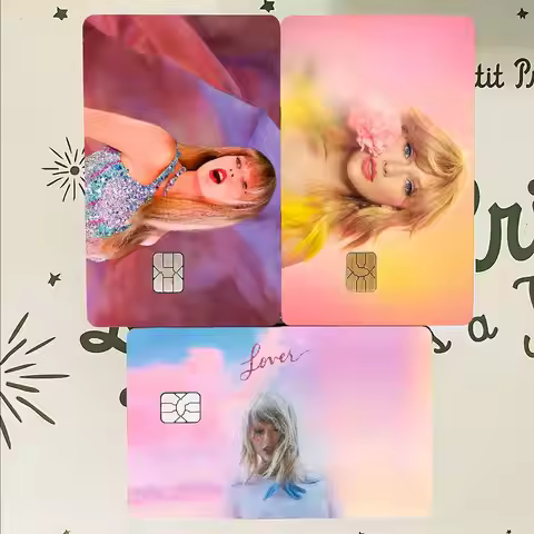 T-Taylor-SwiftS Credit Card Skin Stickers No Adhesive Residue Water Proof For VISA Credit Card Subwa