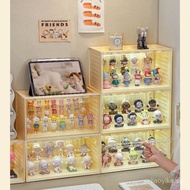 Lighted Sensor Always-On Function Blind Box Figurine Display Cabinet Container Acrylic Doll Storage 