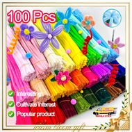 100Pcs DIY Multicolour Fuzzy Wire Bouquet Material Twisted Stick Craft Flower Children Handmade Toy