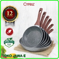 Panci Cypruz GRAY MARBLE SERIES FRY PAN / Cyprus Frypan Anti-Scratch Non-Stick Can FRY without oil