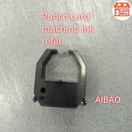 Punch card machine ink refill AIBAO/100% cotton fabric/nylon/ribbon replacement for time recorder/dakwat mesin kehadiran
