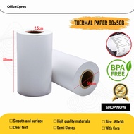 Thermal Paper 80x50B / Kertas Struk Roll / Kertas Thermal Roll 80 x 50 / Kertas SPBU / Kertas Roll /