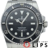 二手勞力士潛航者型腕錶，鏡面錶扣，型號 114060，附錶盒和保固卡，不鏽鋼男士腕錶，黑色，拋光，狀況極佳。