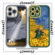 JM CASE Vincent Van Gogh vintage retro square edge iphone CASE 6/6pl/6s/6spl/7/7pl/8/8pl/x/xs/11/12/