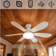 LED Ceiling Fan With Lights And Remote Control, 6-Blade Fan Light, E27 Bulb, 40W Dimmable LED Ceilin