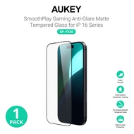 AUKEY SP-YX20 SmoothPlay Gaming Matte Tempered Glass Screen Protector for iPhone 16 / 16 Plus / 16 P