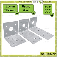 T Rex DIY 2mm Heavy Duty C Channel Roofing L Bracket / Besi Siku L Bracket Bumbung Besi Biru Atap