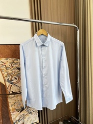 海瀾之家彈力帶口袋剪標白襯衫男 商務通勤長袖 香港直寄