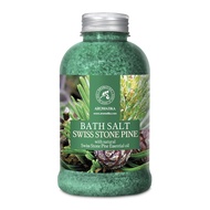 Pine Bath Salt w/Natural Swiss Stone Pine Essential Oil 21.16 Oz - Pinus Cembra - Natural Bath Sea S
