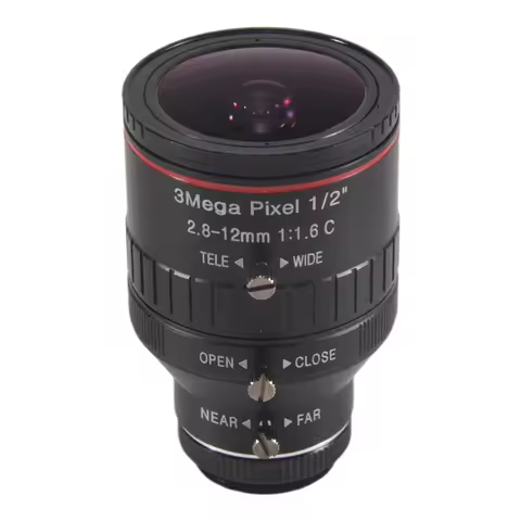 Industrial Lens Manual Iris Zoom 2.8-12mm 3MP C Mount Lens CCTV LENS Camera Accessories-TCE
