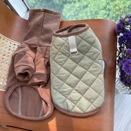 dog accessories dog clothes Pet Dog Cat Autumn and Winter Clothes Warm Fleece Cotton Vest Base Set T