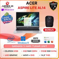 Acer Aspire LITE AL14 Intel N100 8gb 512ssd IPS W11+OHS 