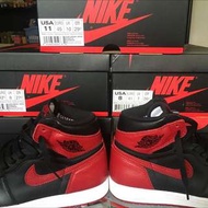 現貨台灣公司貨Jordan 1 banned bred 黑紅 US10/4.5y