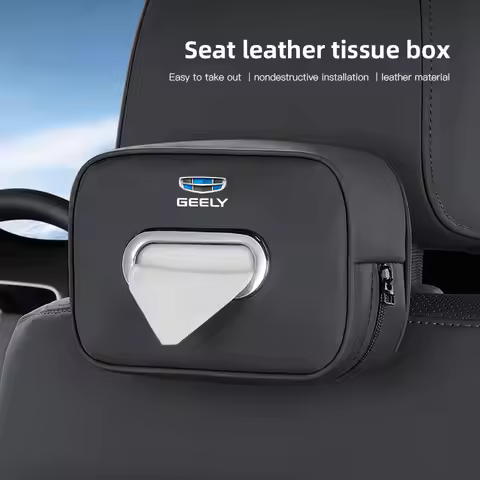 Car Tissue Box Car Interior Accessories For Geely Coolray Geometry C GX3 Emgrand EC7 LC Leather Tiss