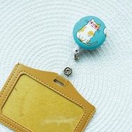 Lovely【日本布】三花貓咪伸縮扣環 +卡套、悠遊卡、證件套E