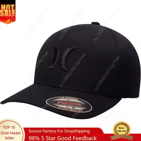 H-Hurley Men Baseball Cap Flexfit Fitted Baseball Caps Embroidered Logo Cotton High Quality Fashion 