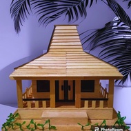 Best Seller Miniatur Rumah Stik Es Krim Joglo Adat Jawa