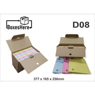 D08 Filing Box (File Box) / Carton Box/Packaging Box/Storage Box/Shipping box/Moving Box/ Kotak File