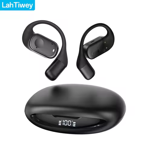 Open Ear Earbuds Wireless Headphones 40HRS Playtime Fast Charging Digital Display Open Ear Headphone