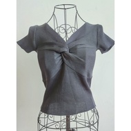 Blouse Hitam Preloved Top Hitam