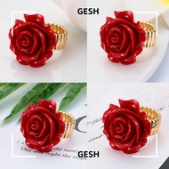 GESH Resin  Flower Floral Adjustable Fashion Statement