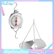 [HoME&life] 110 Lbs Large Display Hanging Scale with Scale Scoop Kitchen  Weight Scale Silver Indust