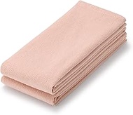 MUJI 84793554 Pile Weave 2-Piece Long Towel, Set of 4, 13.4 x 43.3 inches (34 x 110 cm), Pink/Ultra 