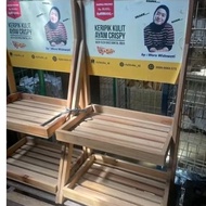 2-tier table display rack