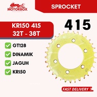 KR150 415 REAR SPROCKET - KR 150 DINAMIK JAGUH ZX150 ZX 150 GT128 GT 128 KIPS SPOKET SPOCKET BELAKAN