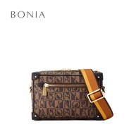 Bonia Black Monogram Crossbody Bag