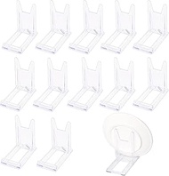 Pack of 13 Acrylic Stands, Transparent Plate Stands, Plastic Plate Holder Stands, Adjustable Decorat
