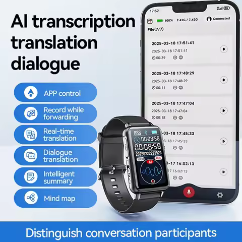 New AI Digital Voice Recorder Chat GPT Intelligent Transcription Translation Recording Pen, APP Cont