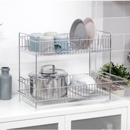Compact 2-tier Stainless 304 Dish Rack Kitchen Dry Rack