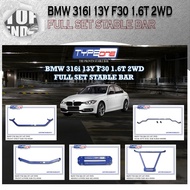 TYPE ONE 100% ORIGINAL BMW 316i 13Y F30 1.6T 2WD FULL SET STABLE BAR COLOUR BLUE CAR BODYKIT