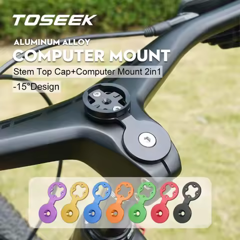 TOSEEK Bike Computer Mount for Garmin Bryton Wahoo Bike Headset Speedmeter Mount Aluminum Alloy Bicy