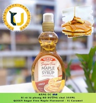 (HÀNG ÚC) Siro lá phong KO ĐƯỜNG QUEEN Sugar Free MAPLE Flavoured Syrup chai 355ML