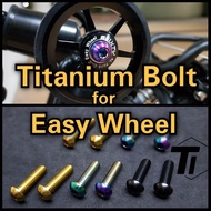 Titanium Bolt for Easy Wheel Pushing EZ wheel Rotacaster Foldie 3Sixty Brompton Pikes Titanium Screw Bicycle Grade 5