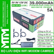 Wifi Modem Camera DC USB 5V 9V 12V 39000mAh 5A MTM - Mini UPS DC