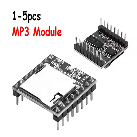 YX5200 DFPlayer Mini MP3 Player Module MP3 Voice Decode Board Supporting TF Card U-Disk IO Serial Po