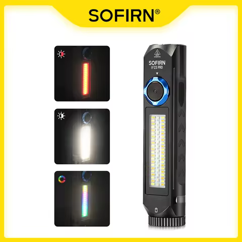 Sofirn IF23 PRO RGB Flashlight 21700 USB Rechargeable Torch XHP70B 5000lm Powerful LED Powerbunk Lam