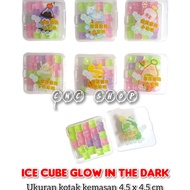 Mainan Kotak Es Batu Mini Glow in the Dark 