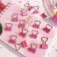 Heart-shaped Dovetail Clip Long Tail Clip Stationery Clip Phoenix Tail Dovetail Ticket Clip Metal Fo
