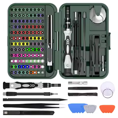 Precision Screwdriver Set 132 in 1 Magnetic Screwdriver Set Kit Electronics Repair Screwdrivers Tool