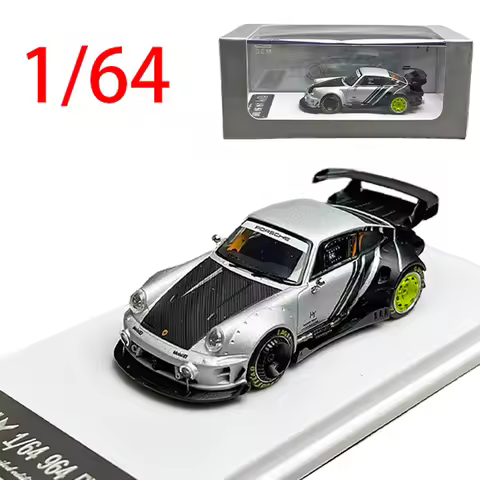 Diecast 1/64 Size RWB 964 Porsche Alloy Car Model Porsche 964 Play Vehicles Toys for Boys Collection