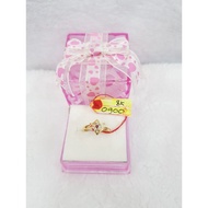 CA821DLM gold children's ring, flower model, genuine yellow gold, weight 0.900 no. 6 d 1.3, 375% 8k 