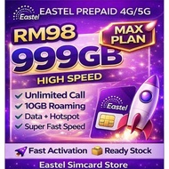 Eastel Prepaid 5G 999GB Full High Speed Umobile Prepaid Ultra 5G Self Register Eastel Simcard