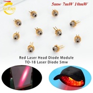 SUBEI1 Red Laser Head Diode Module, 5mW 7mW 10mW Tripod DIY High Power Burning Infrared, Metal 3V 5V